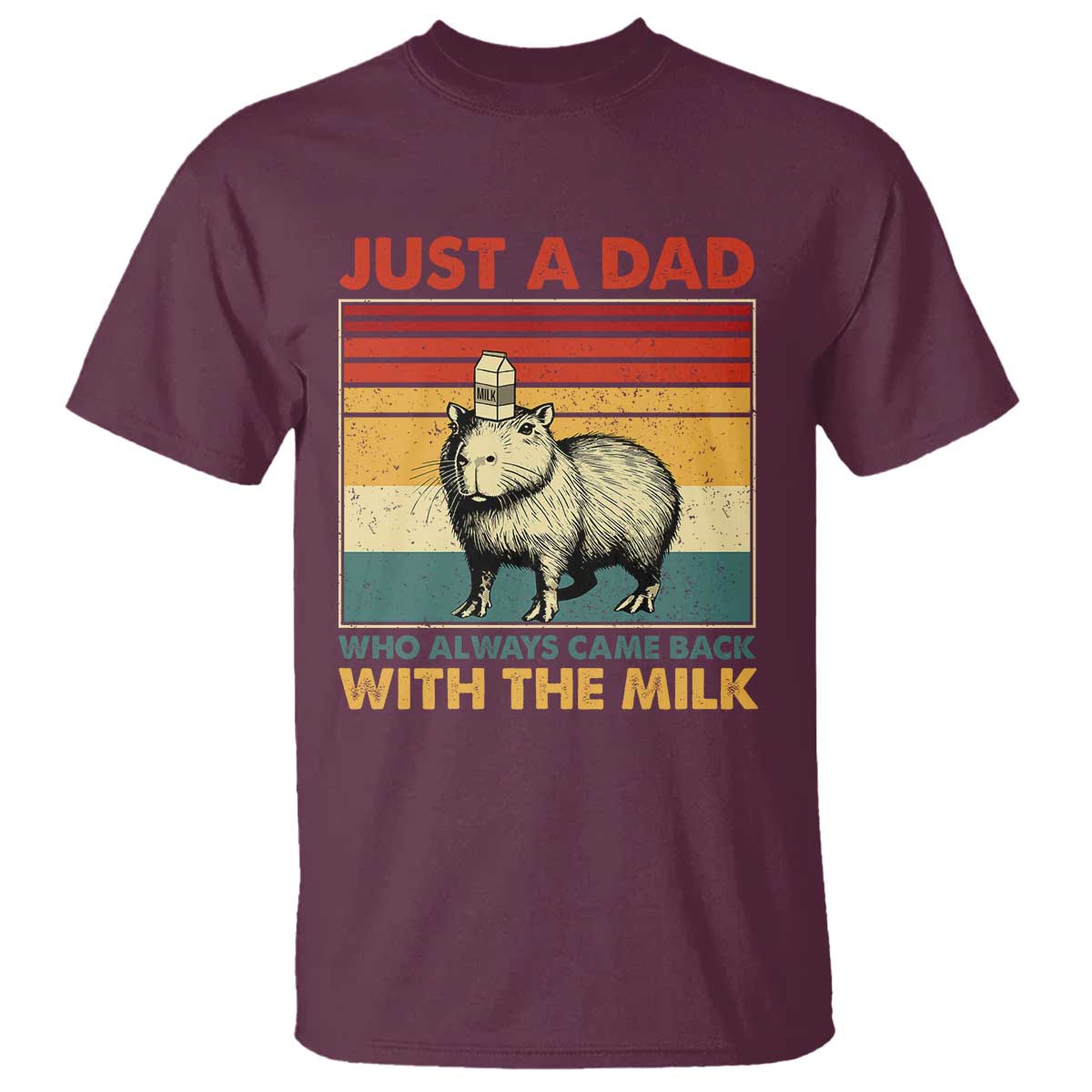 funny-just-a-dad-who-always-came-back-with-the-milk-t-shirt-capybara-fathers-day