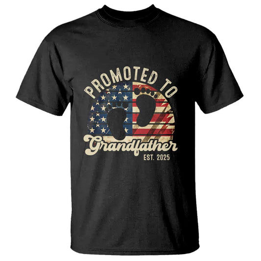 funny-promoted-to-grandfather-2025-t-shirt-newborn-vintage-american-flag