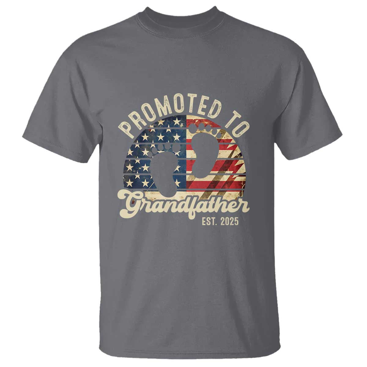 funny-promoted-to-grandfather-2025-t-shirt-newborn-vintage-american-flag