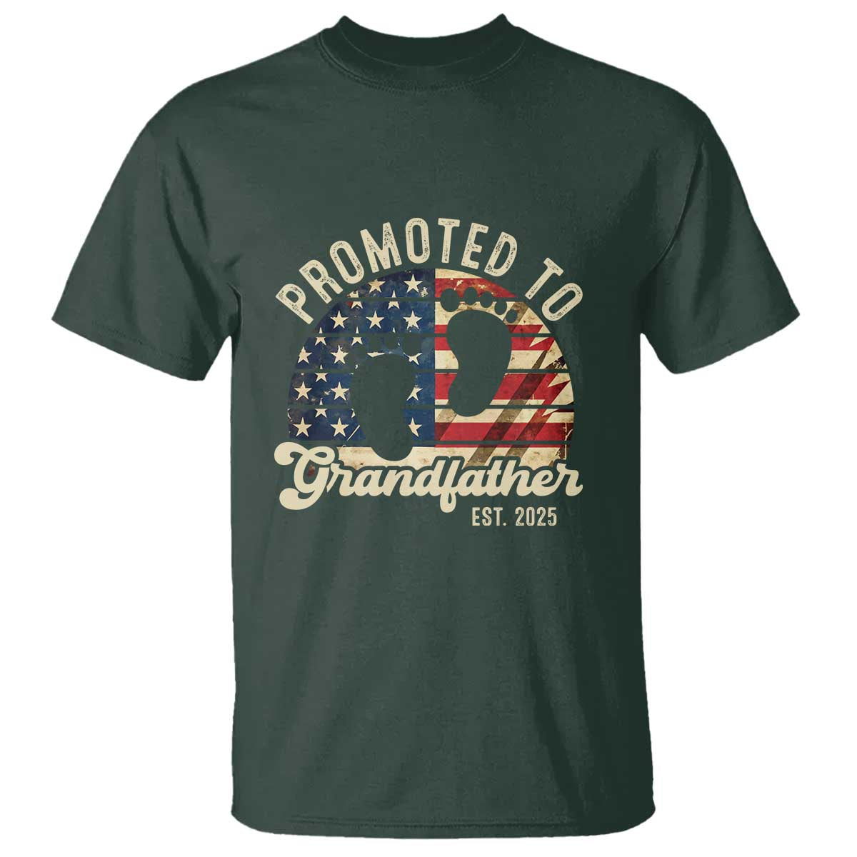 funny-promoted-to-grandfather-2025-t-shirt-newborn-vintage-american-flag