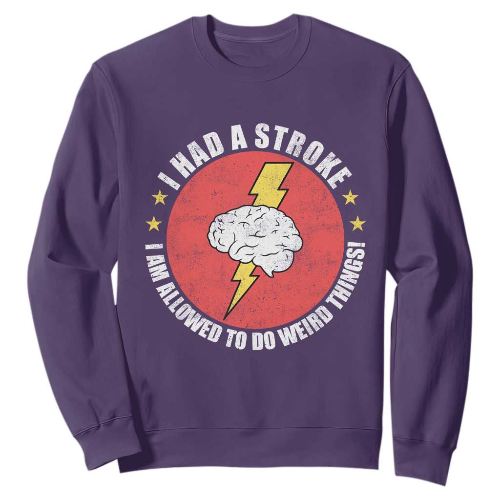 I Had A Stroke I Am Allowed To Do Weird Things Sweatshirt
