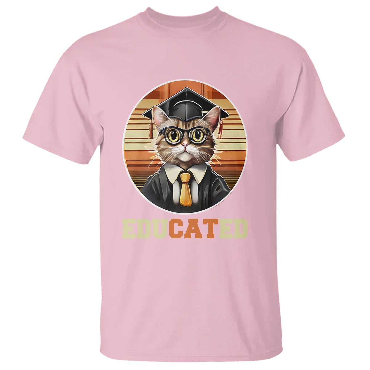 funny-cat-t-shirt-educated-graduation-academic-regalia-cap-gown