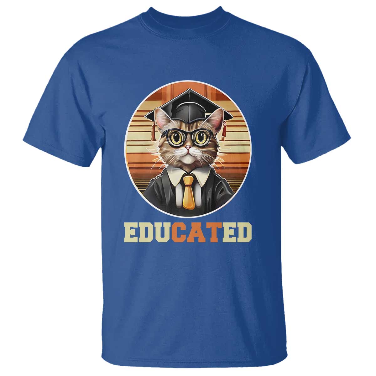 funny-cat-t-shirt-educated-graduation-academic-regalia-cap-gown