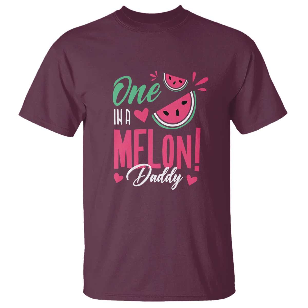 dad-t-shirt-one-in-a-melon-daddy-birthday-funny-watermelon-summer-vacation