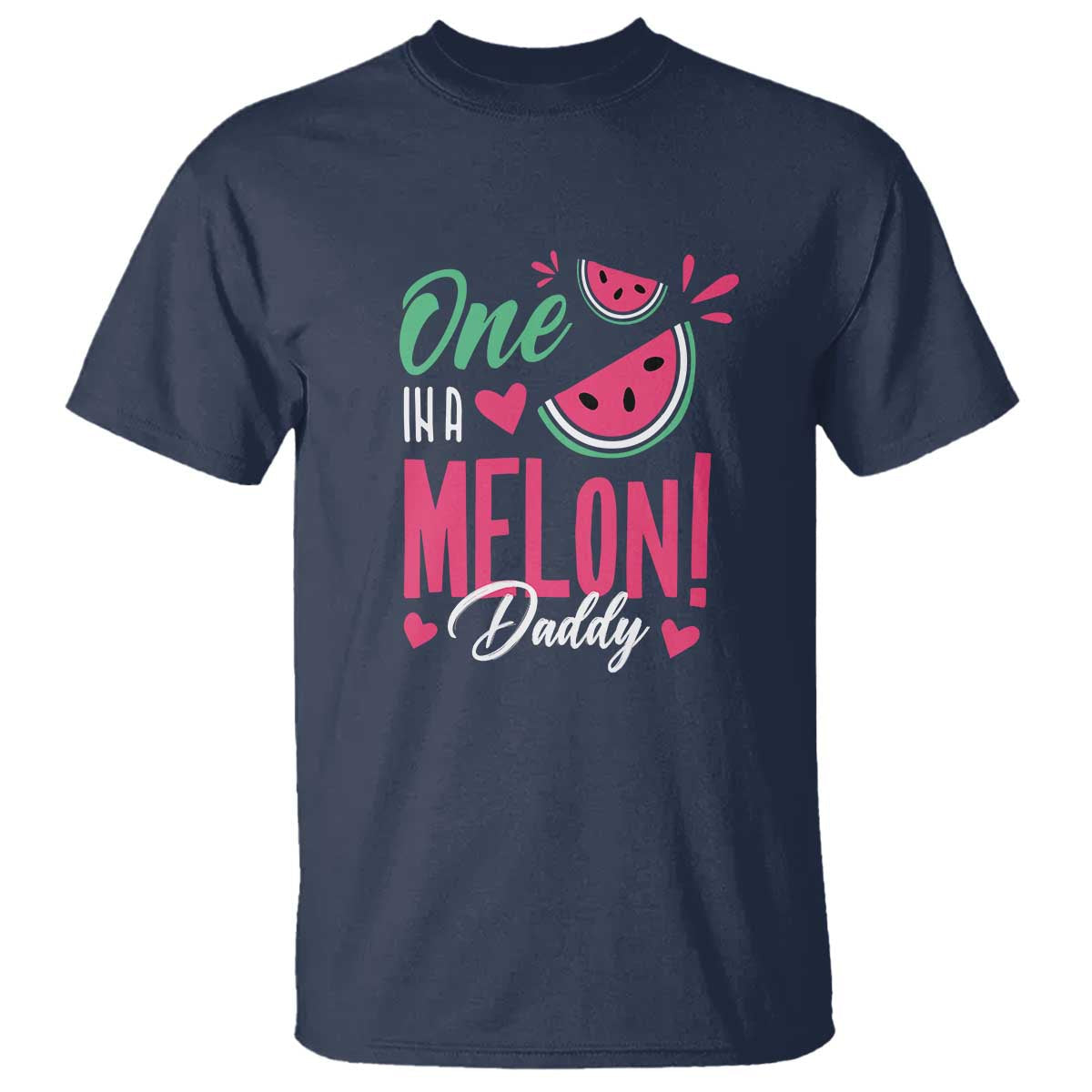 dad-t-shirt-one-in-a-melon-daddy-birthday-funny-watermelon-summer-vacation