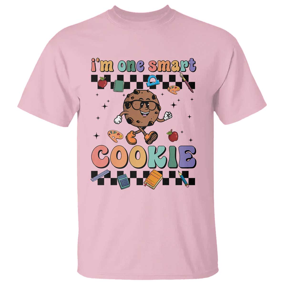 funny-student-t-shirt-im-one-smart-cookie-apple-book-ruler-pencil