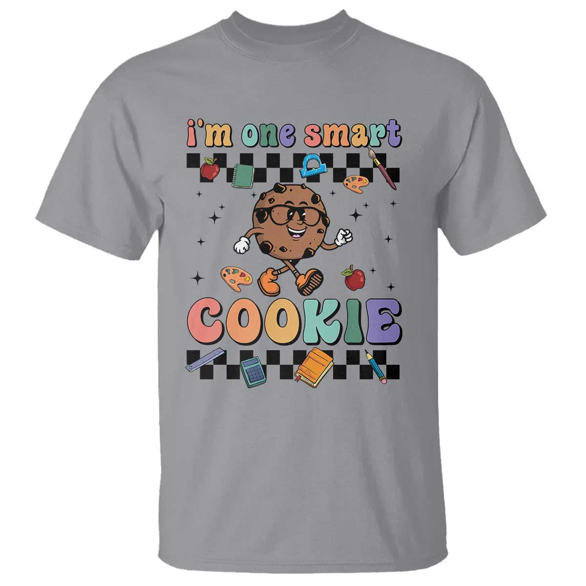 funny-student-t-shirt-im-one-smart-cookie-apple-book-ruler-pencil