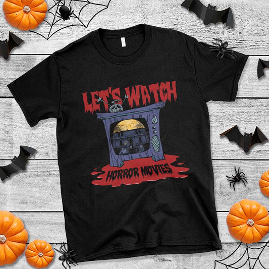 funny-halloween-t-shirt-lets-watch-horror-movies-televison-murderer-blood-skull