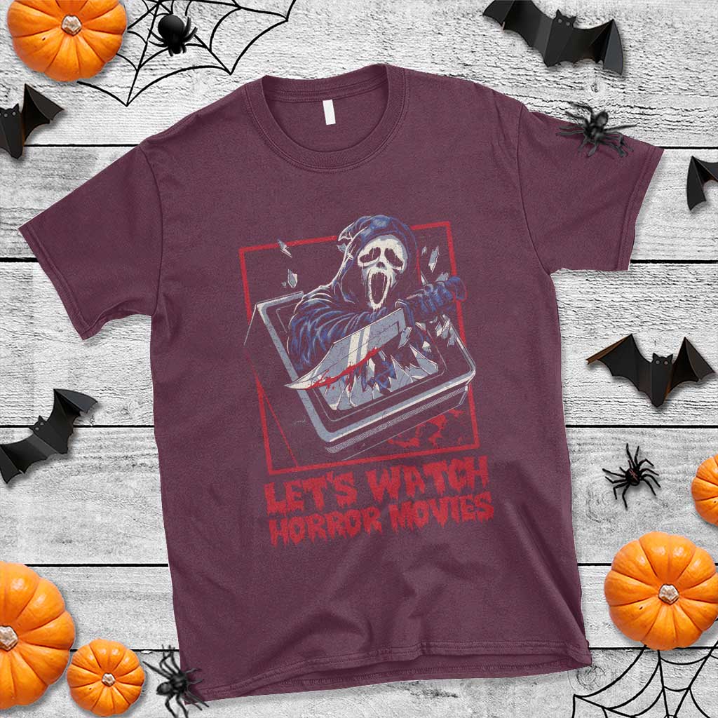 funny-halloween-t-shirt-lets-watch-horror-movies-ghost-broken-televison-knife