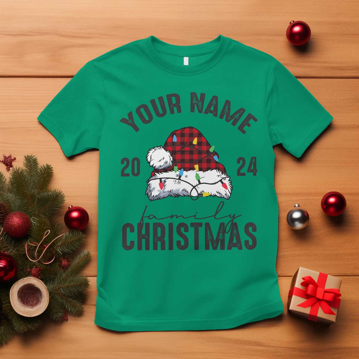 personalized-christmas-family-t-shirt-custom-name-family-christmas-2024-santa-hat