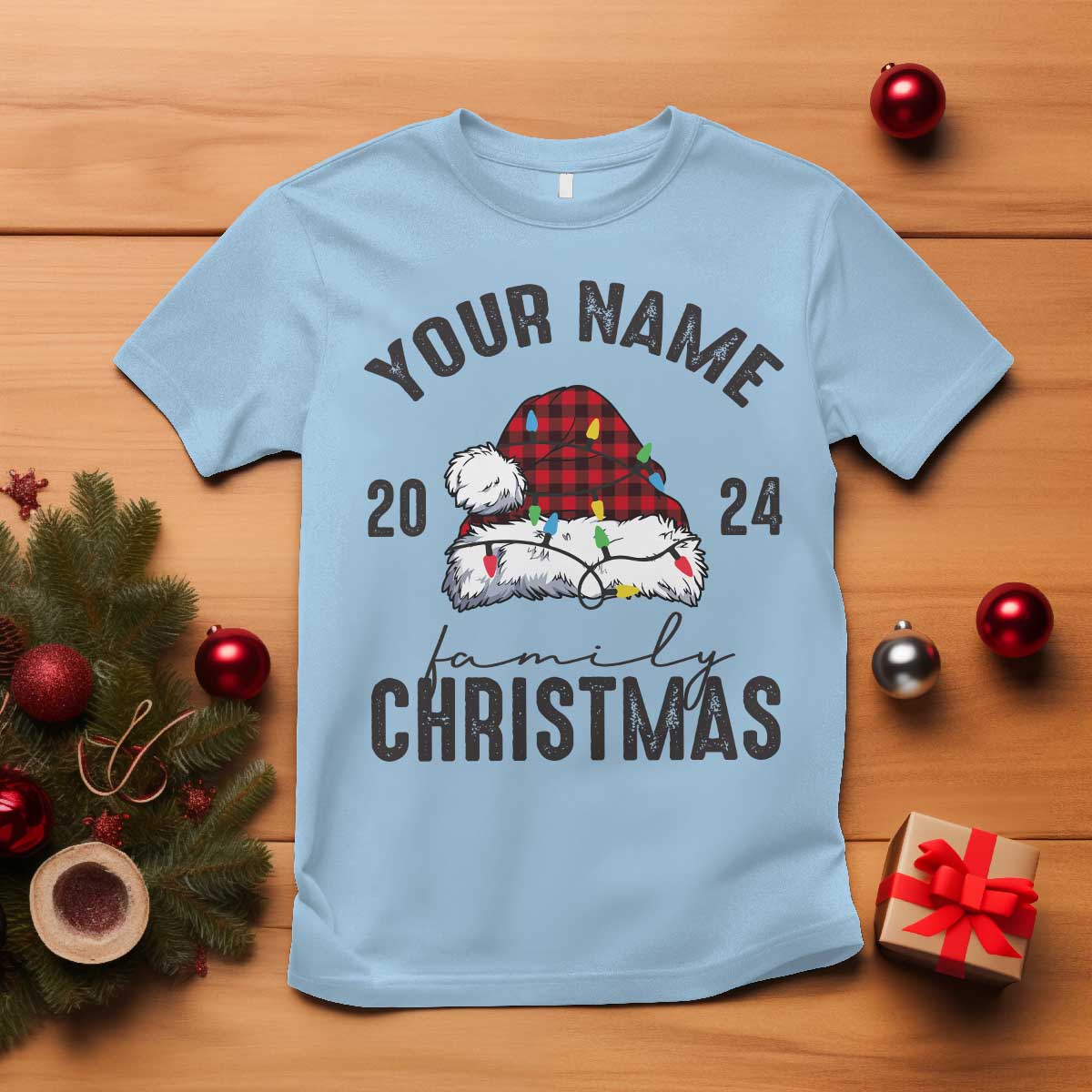 personalized-christmas-family-t-shirt-custom-name-family-christmas-2024-santa-hat