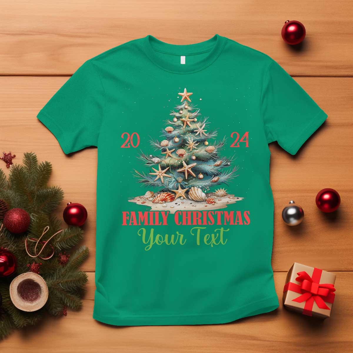 personalized-christmas-family-in-hawaii-t-shirt-custom-name-family-christmas-2024-sea-christmas-tree