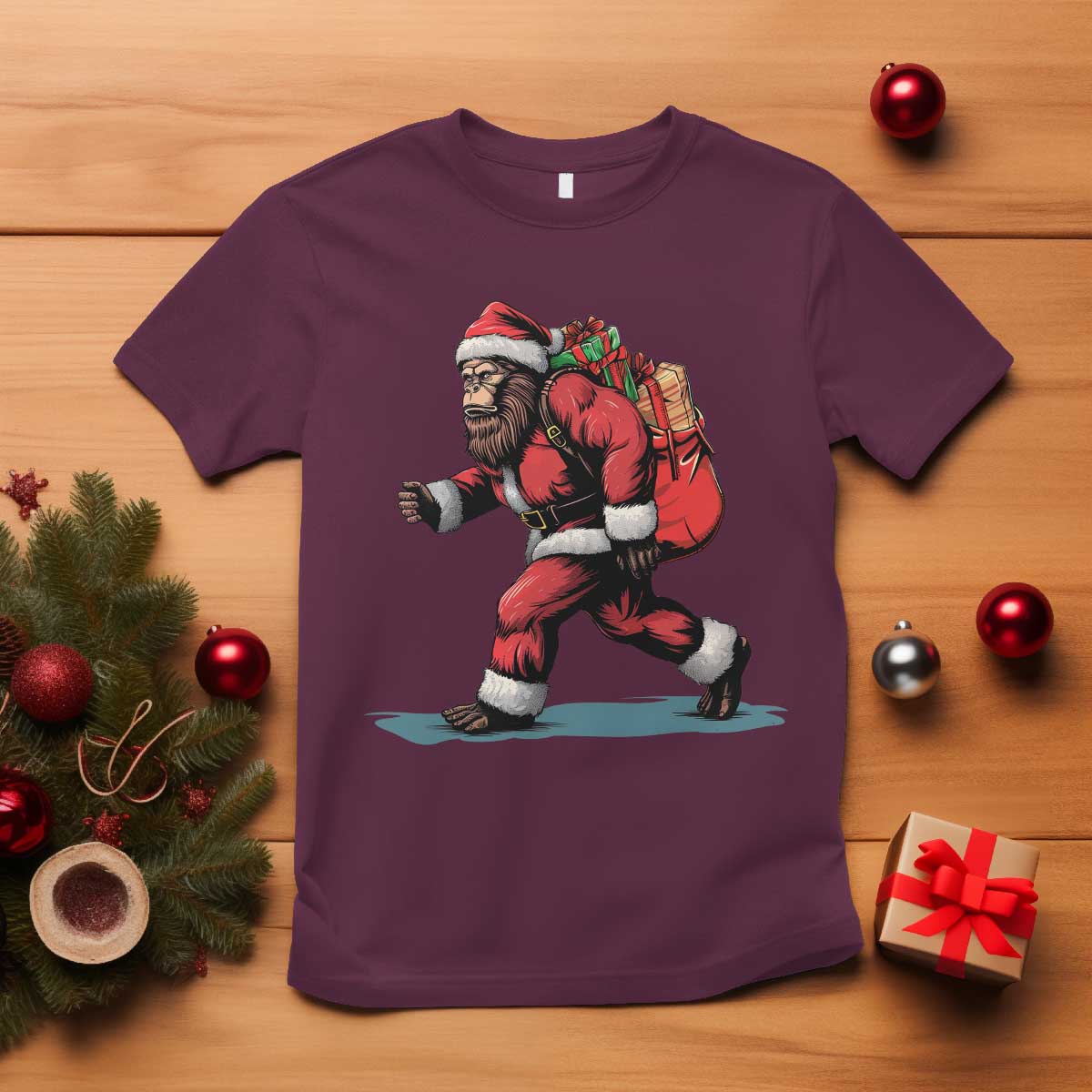 funny-christmas-santa-bigfoot-t-shirt-xmas-sasquatch