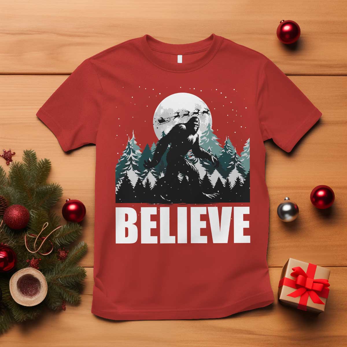 funny-christmas-bigfoot-t-shirt-believe-santa-sasquatch-snow