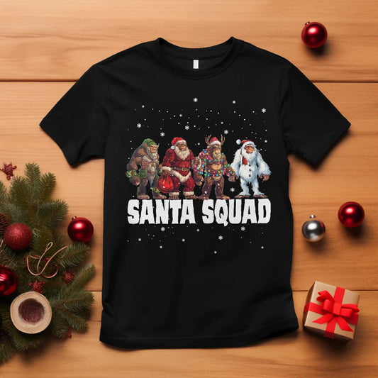 funny-christmas-bigfoot-t-shirt-santa-squad-sasquatch-cosplay-elf-santa-snowman