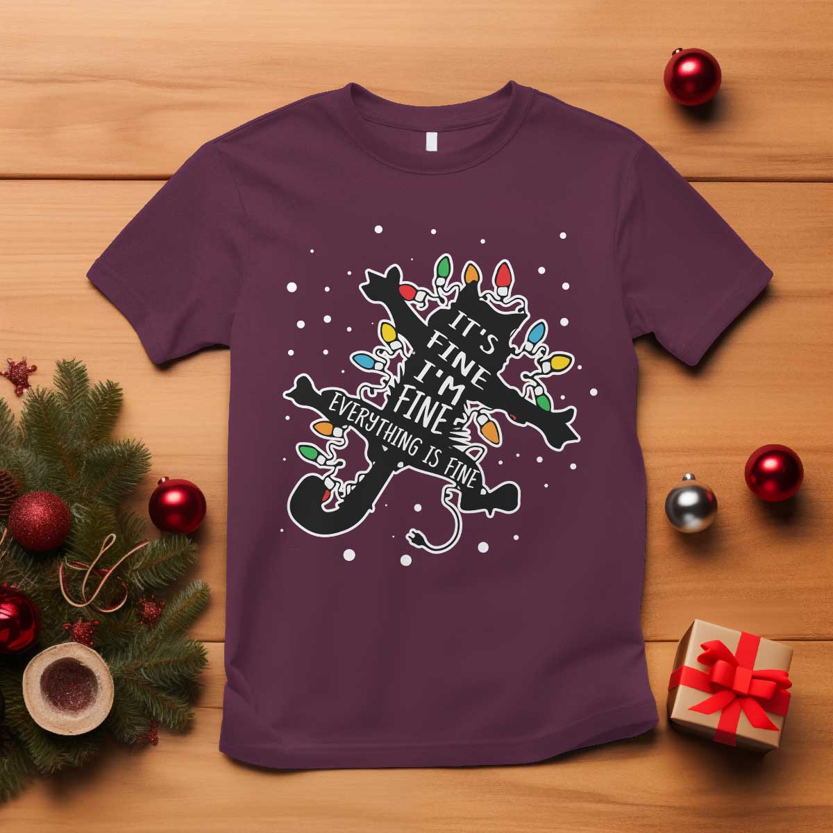 funny-christmas-its-fine-im-fine-everything-is-fine-t-shirt-black-cat