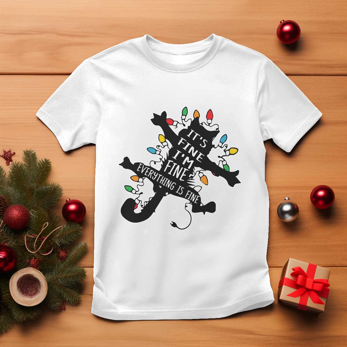 funny-christmas-its-fine-im-fine-everything-is-fine-t-shirt-black-cat