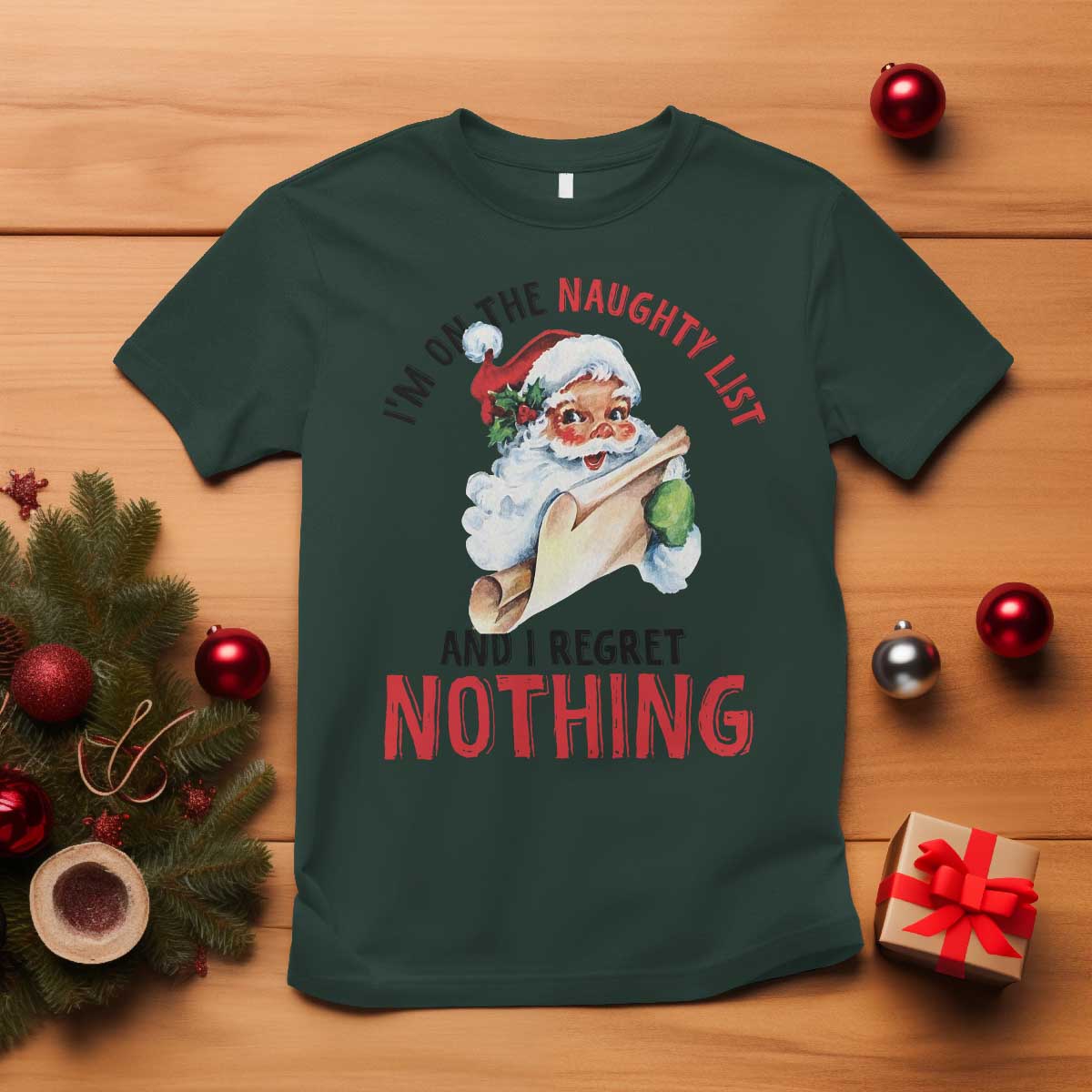 funny-christmas-vintage-santa-t-shirt-im-on-the-naughty-list-and-i-regret-nothing