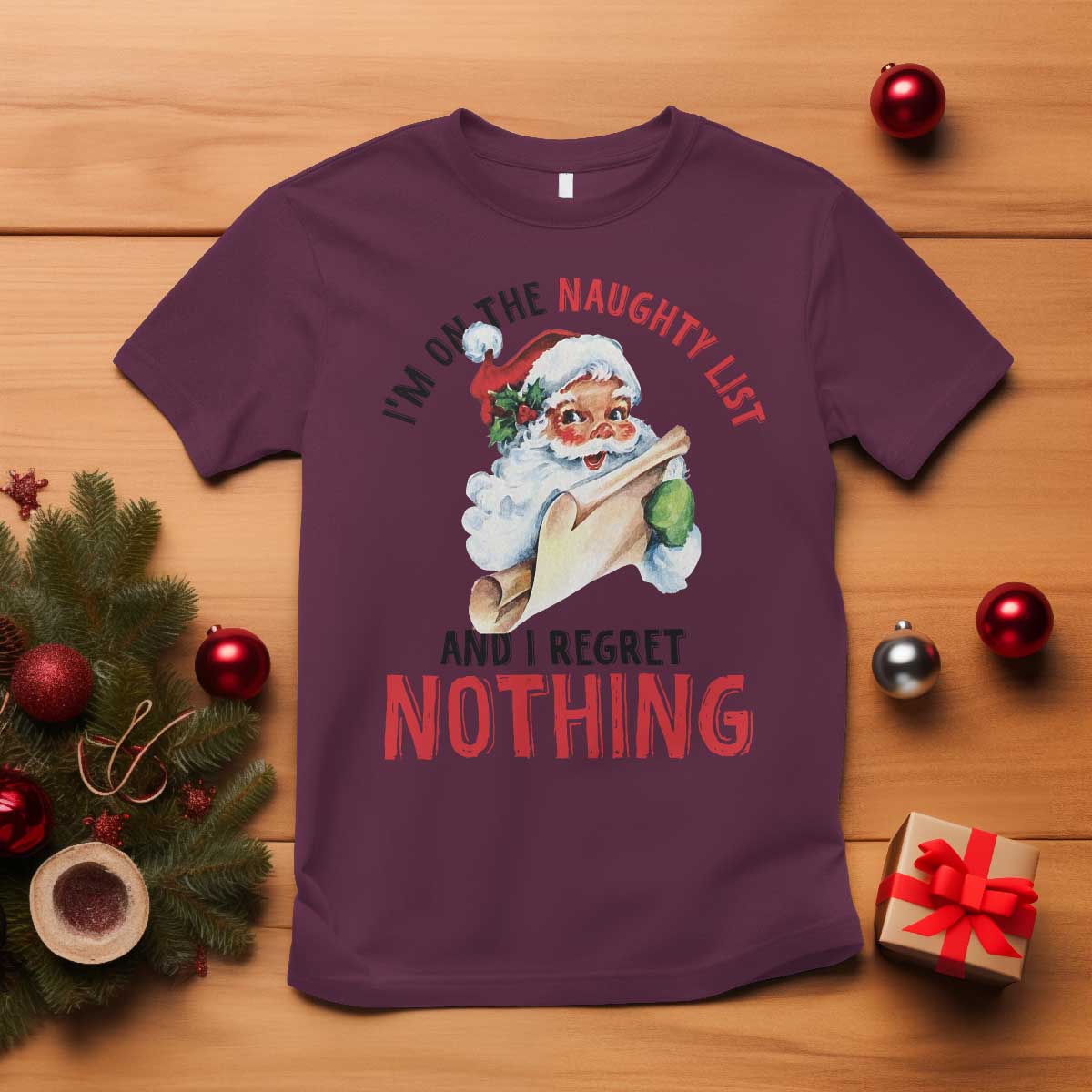 funny-christmas-vintage-santa-t-shirt-im-on-the-naughty-list-and-i-regret-nothing