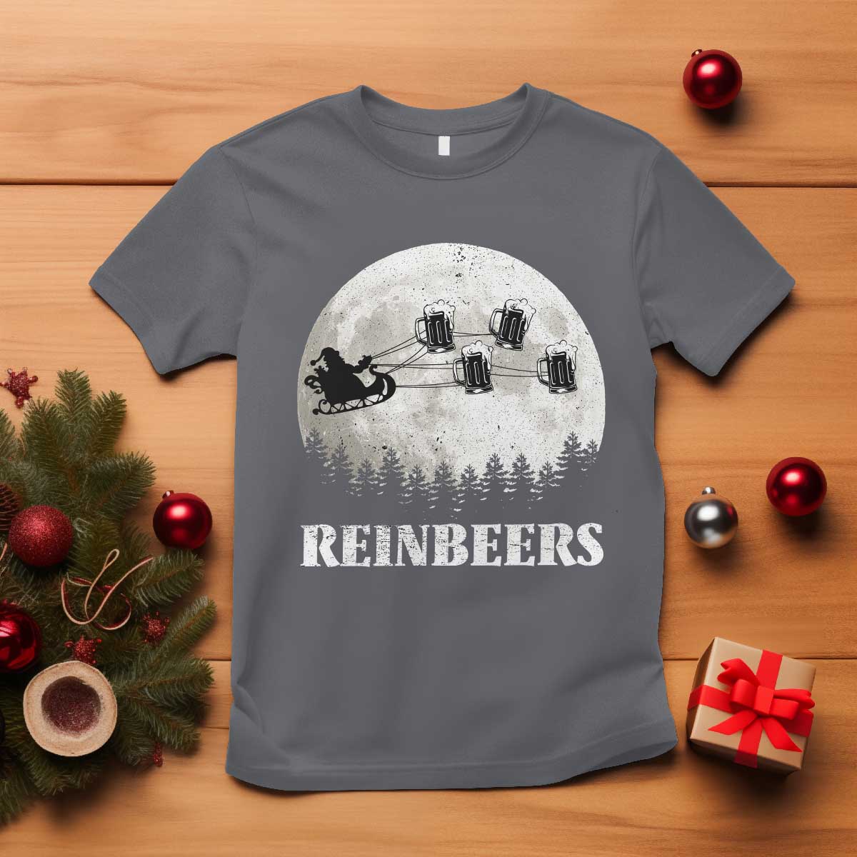 funny-christmas-beers-t-shirt-reinbeers-santa-sleigh-moon