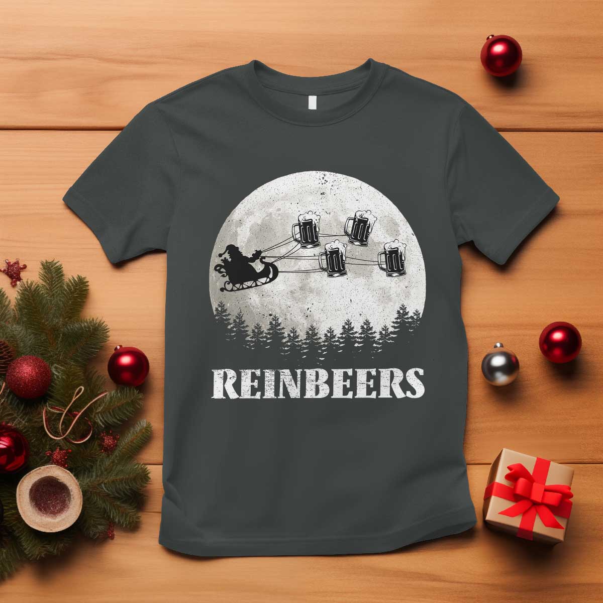 funny-christmas-beers-t-shirt-reinbeers-santa-sleigh-moon