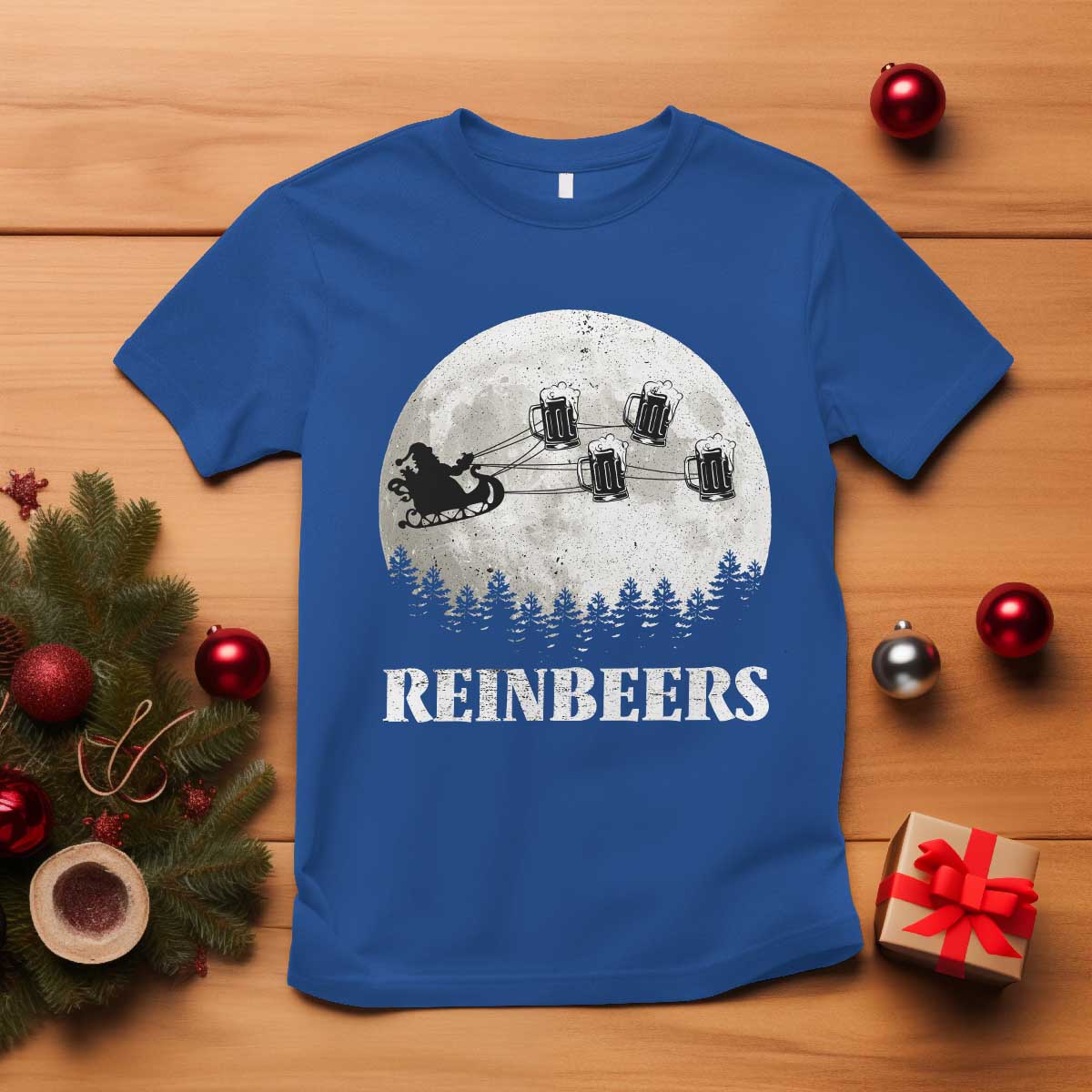 funny-christmas-beers-t-shirt-reinbeers-santa-sleigh-moon