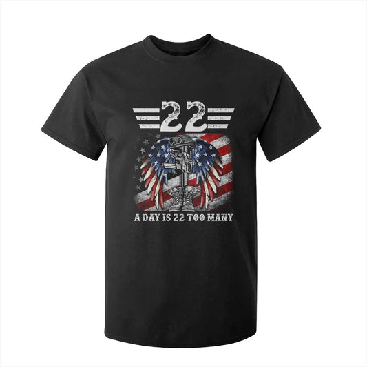 Veteran Suicide Prevention Support T Shirt For Kid 22 A Day Is 22 Too Many Vintage American Flag