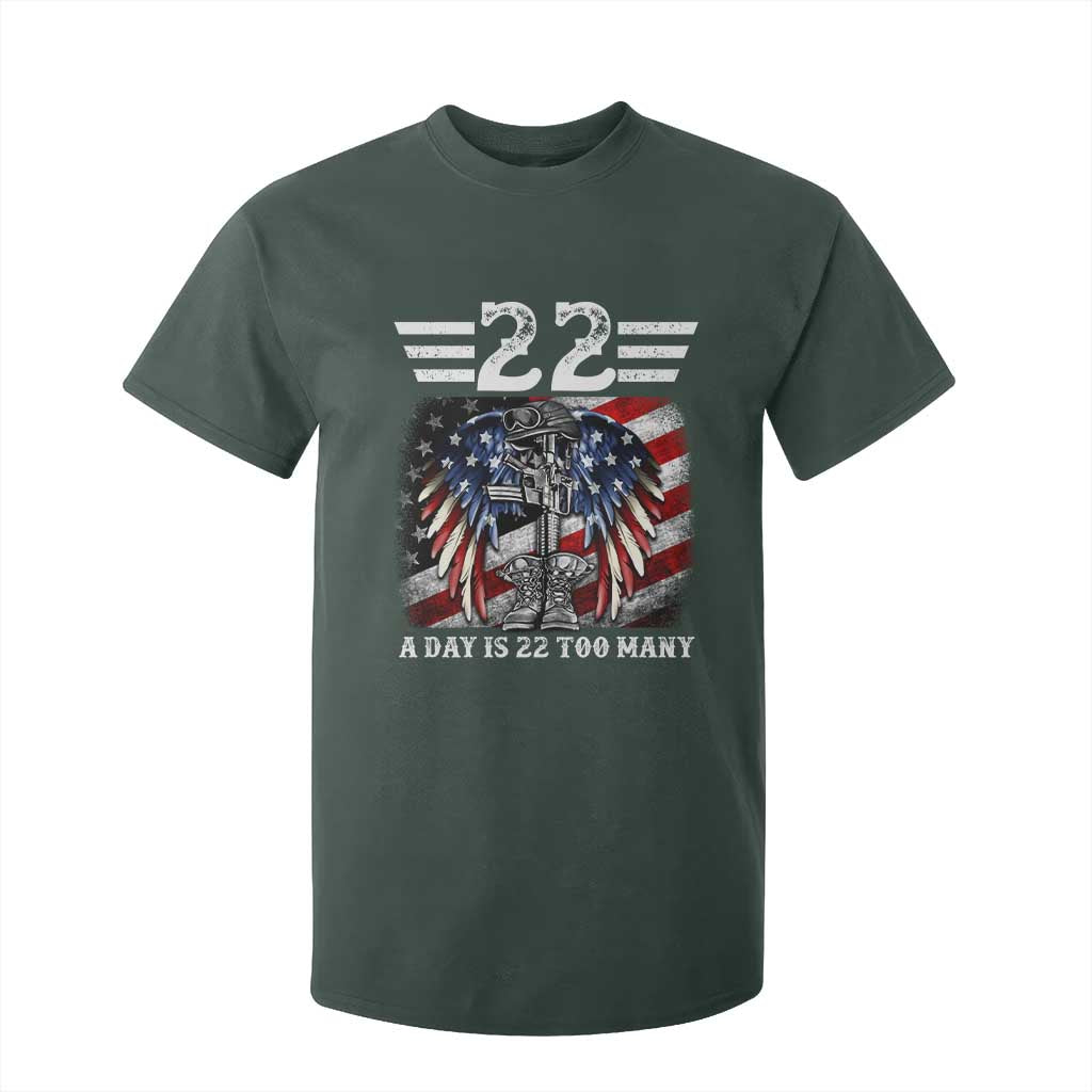 Veteran Suicide Prevention Support T Shirt For Kid 22 A Day Is 22 Too Many Vintage American Flag