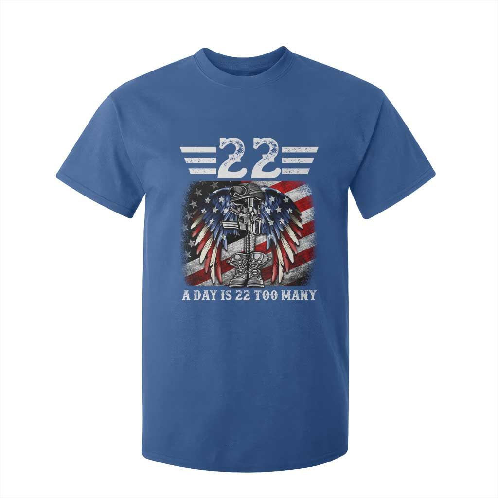 Veteran Suicide Prevention Support T Shirt For Kid 22 A Day Is 22 Too Many Vintage American Flag