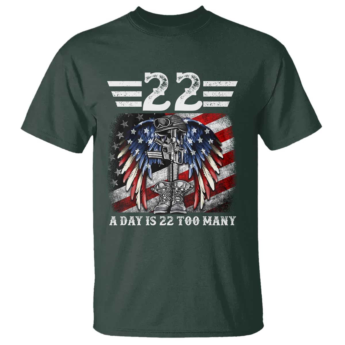 Veteran Suicide Prevention Support T Shirt 22 A Day Is 22 Too Many Vintage American Flag