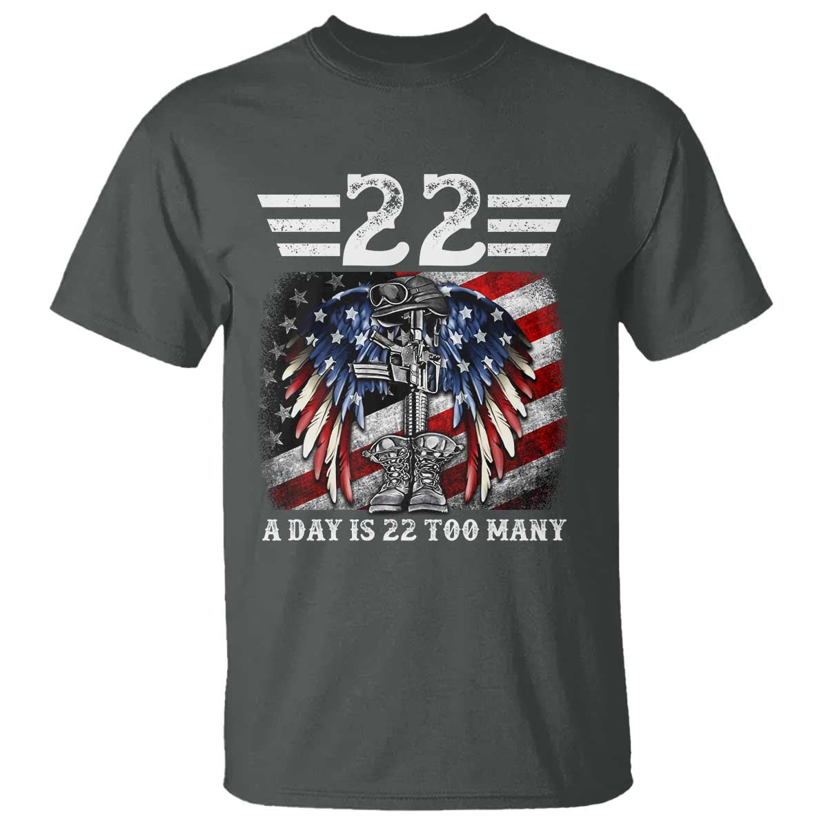 Veteran Suicide Prevention Support T Shirt 22 A Day Is 22 Too Many Vintage American Flag