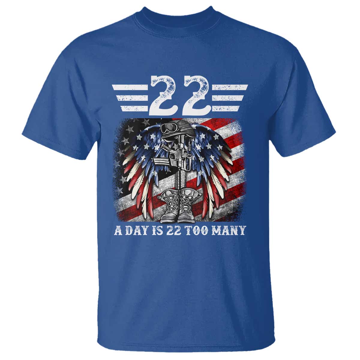 Veteran Suicide Prevention Support T Shirt 22 A Day Is 22 Too Many Vintage American Flag