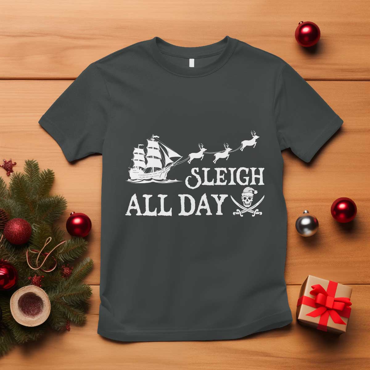 funny-christmas-pirate-t-shirt-sleigh-all-day-pirate-skull-ship