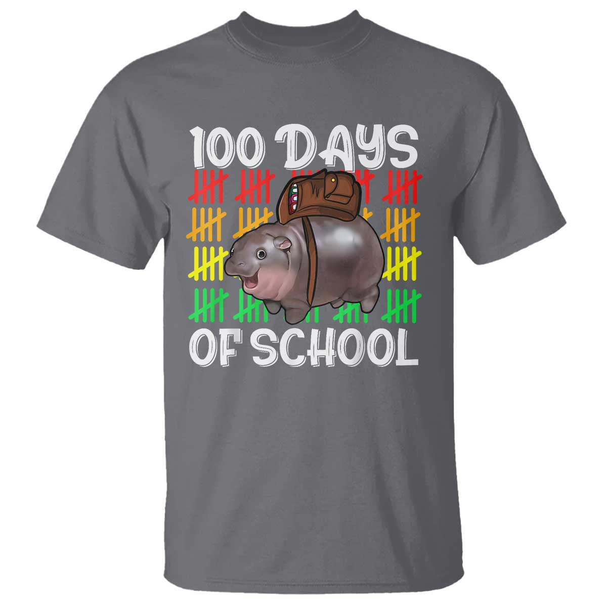 funny-moo-deng-100-days-of-school-t-shirt