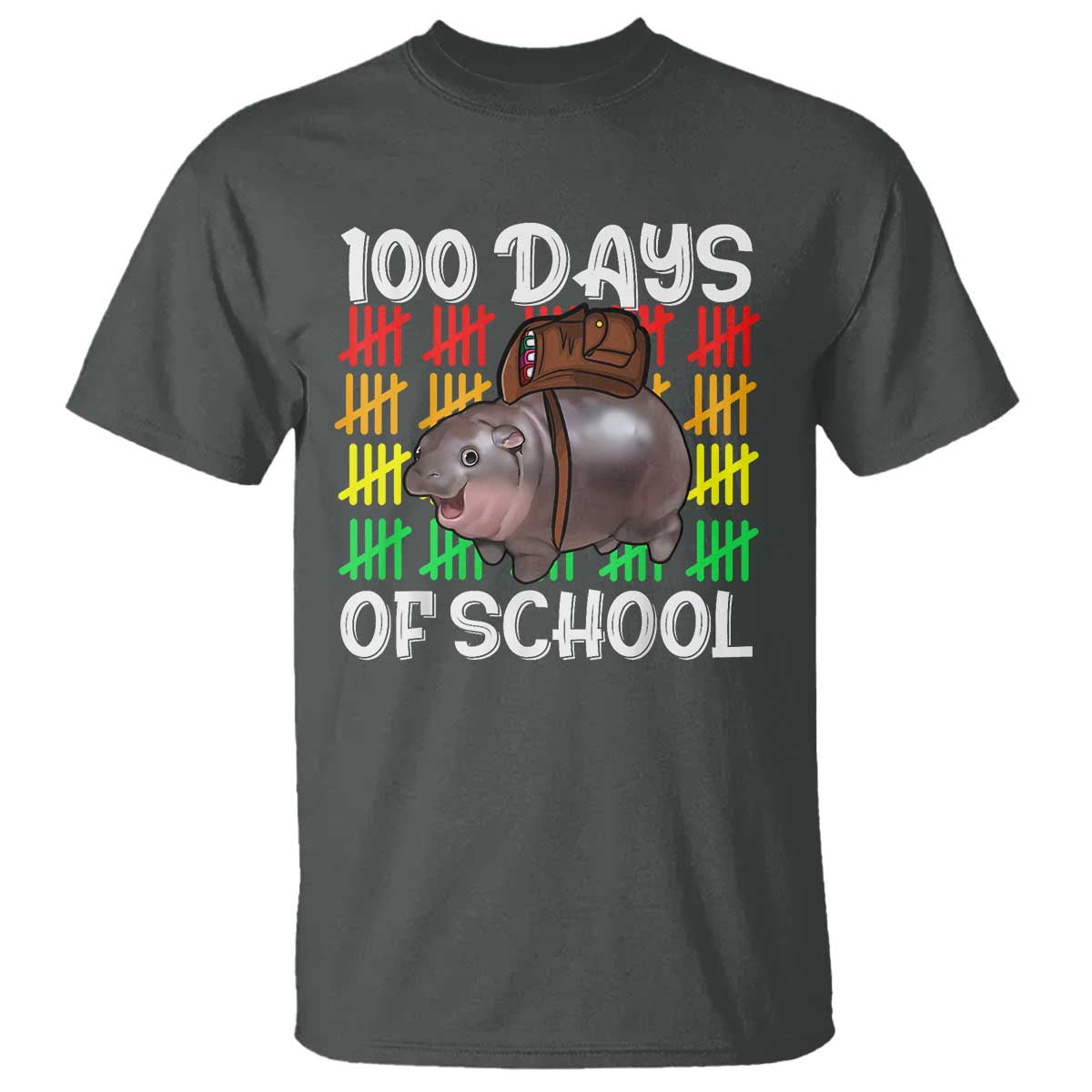 funny-moo-deng-100-days-of-school-t-shirt
