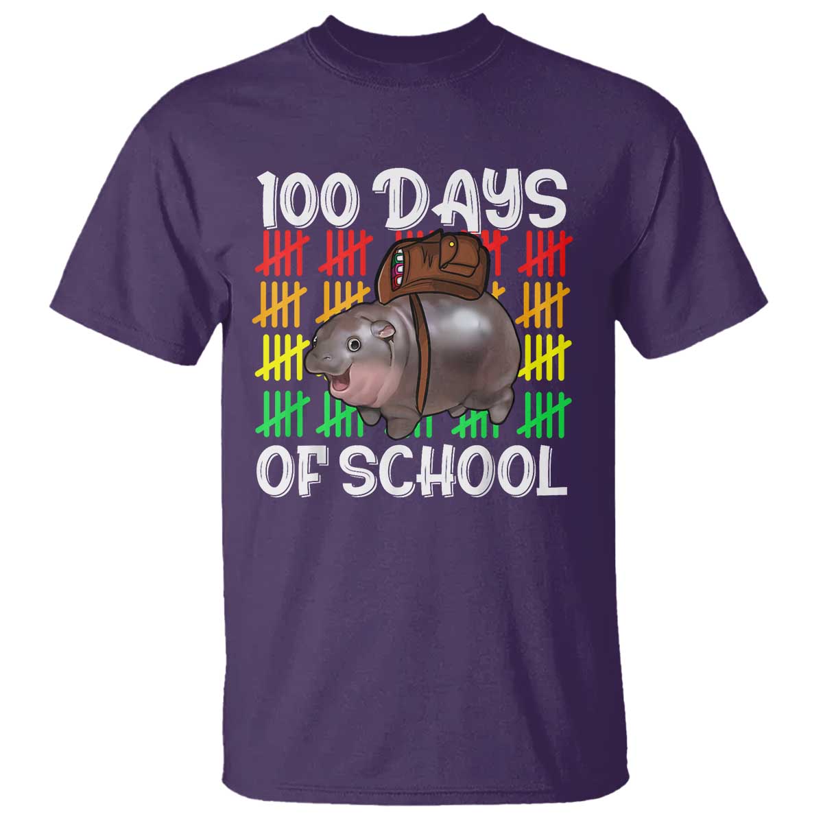 funny-moo-deng-100-days-of-school-t-shirt