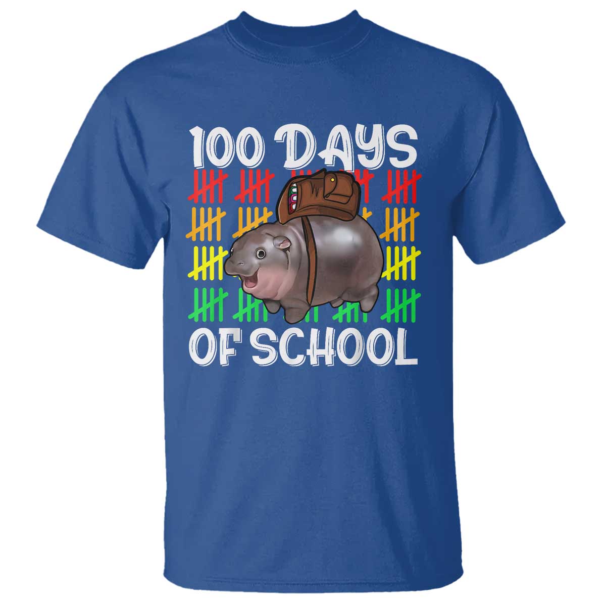 funny-moo-deng-100-days-of-school-t-shirt