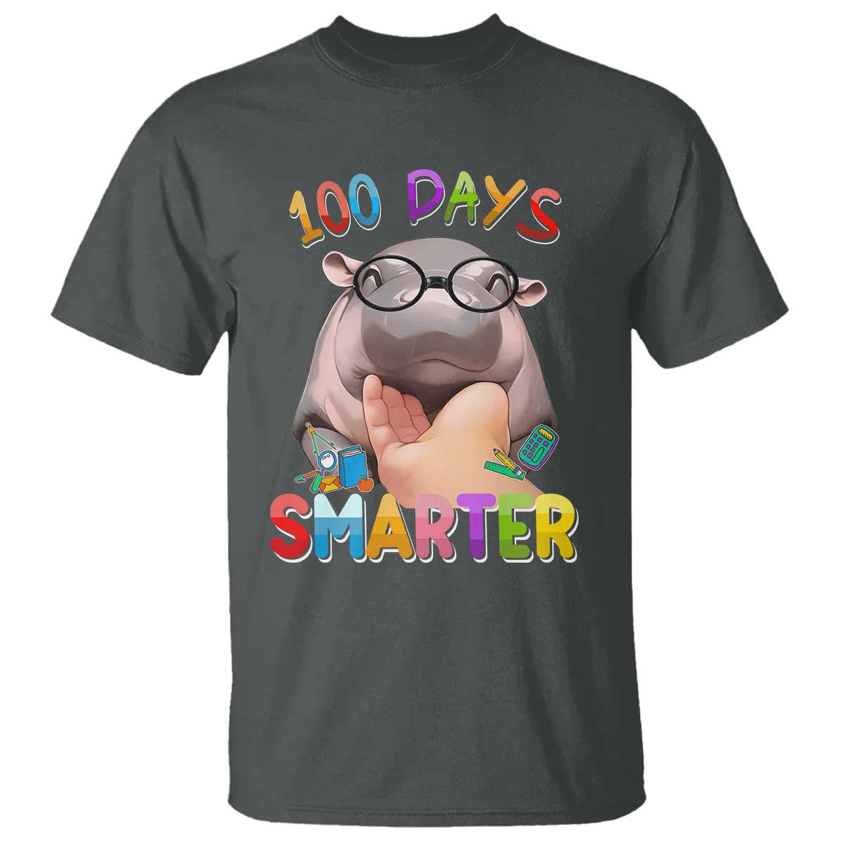 funny-moo-deng-100-days-smarter-t-shirt-teachers-students-100th-day-of-school