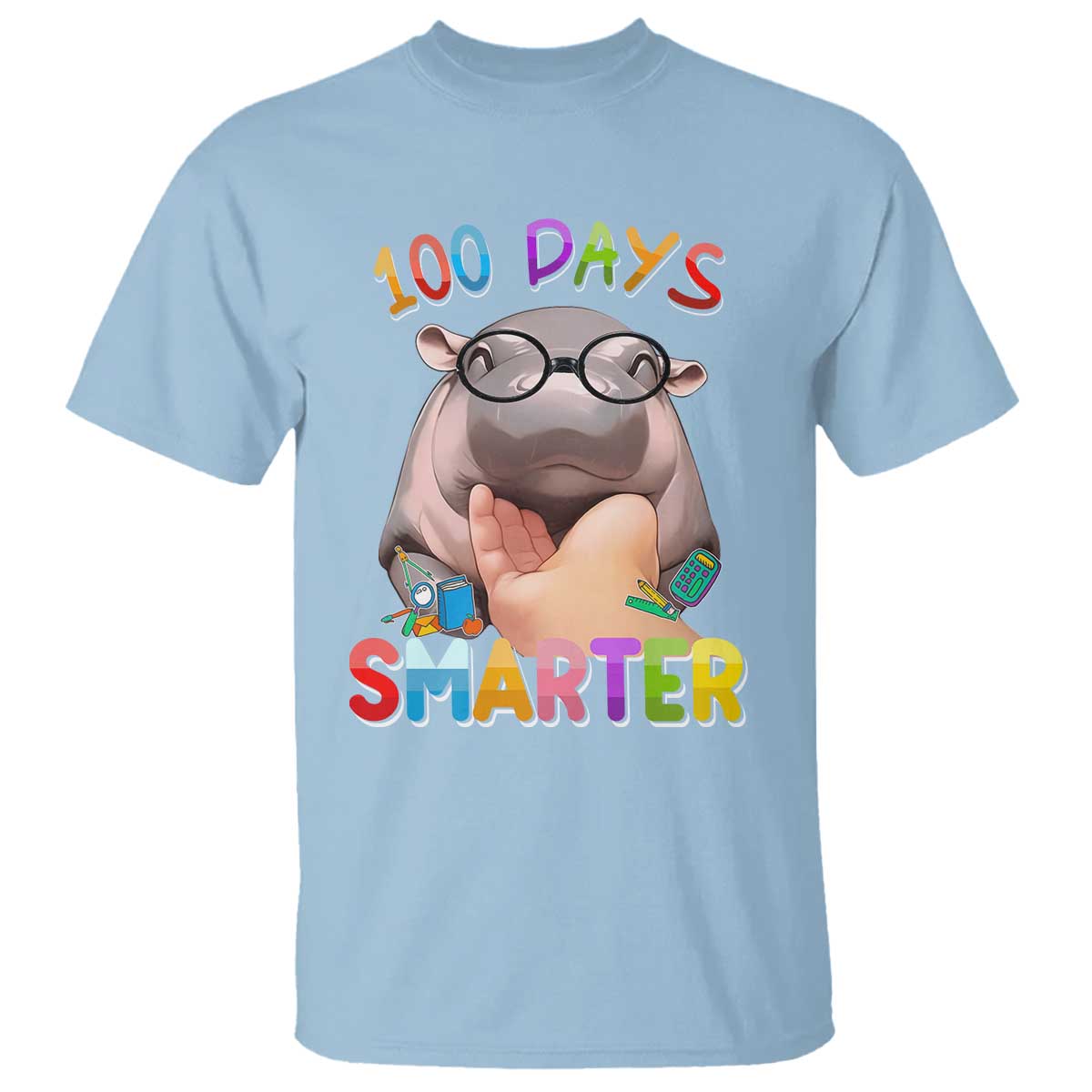 funny-moo-deng-100-days-smarter-t-shirt-teachers-students-100th-day-of-school