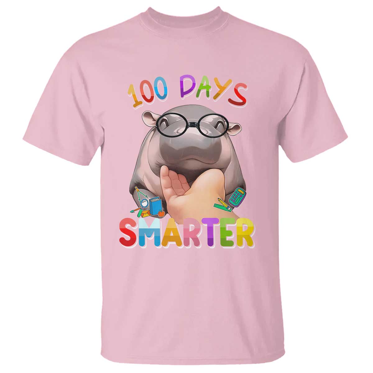 funny-moo-deng-100-days-smarter-t-shirt-teachers-students-100th-day-of-school