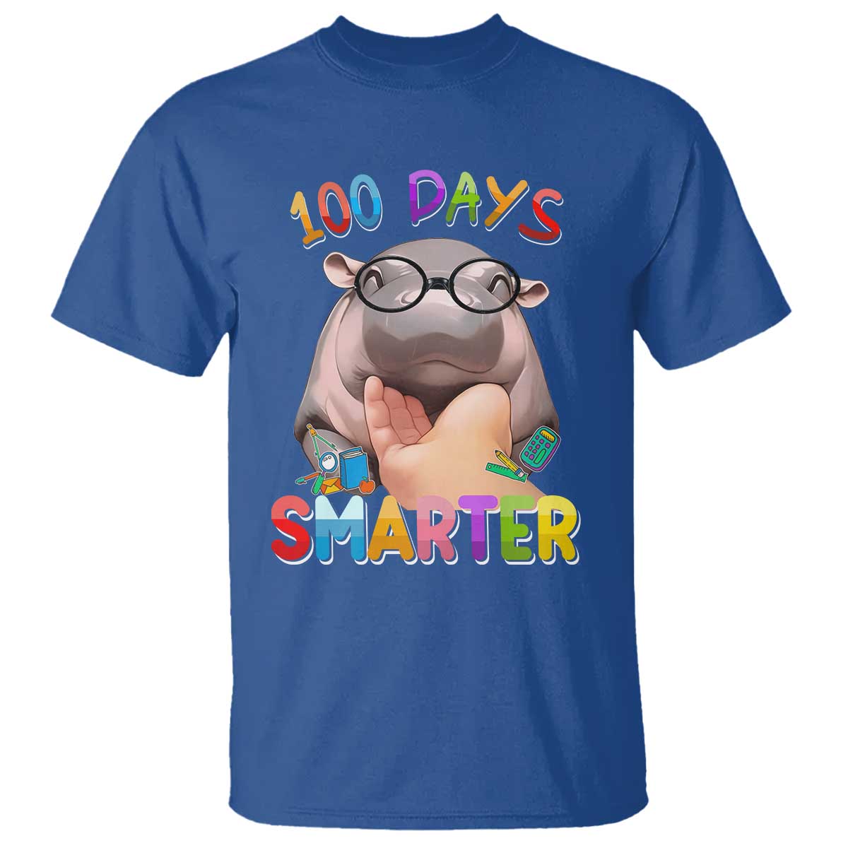 funny-moo-deng-100-days-smarter-t-shirt-teachers-students-100th-day-of-school