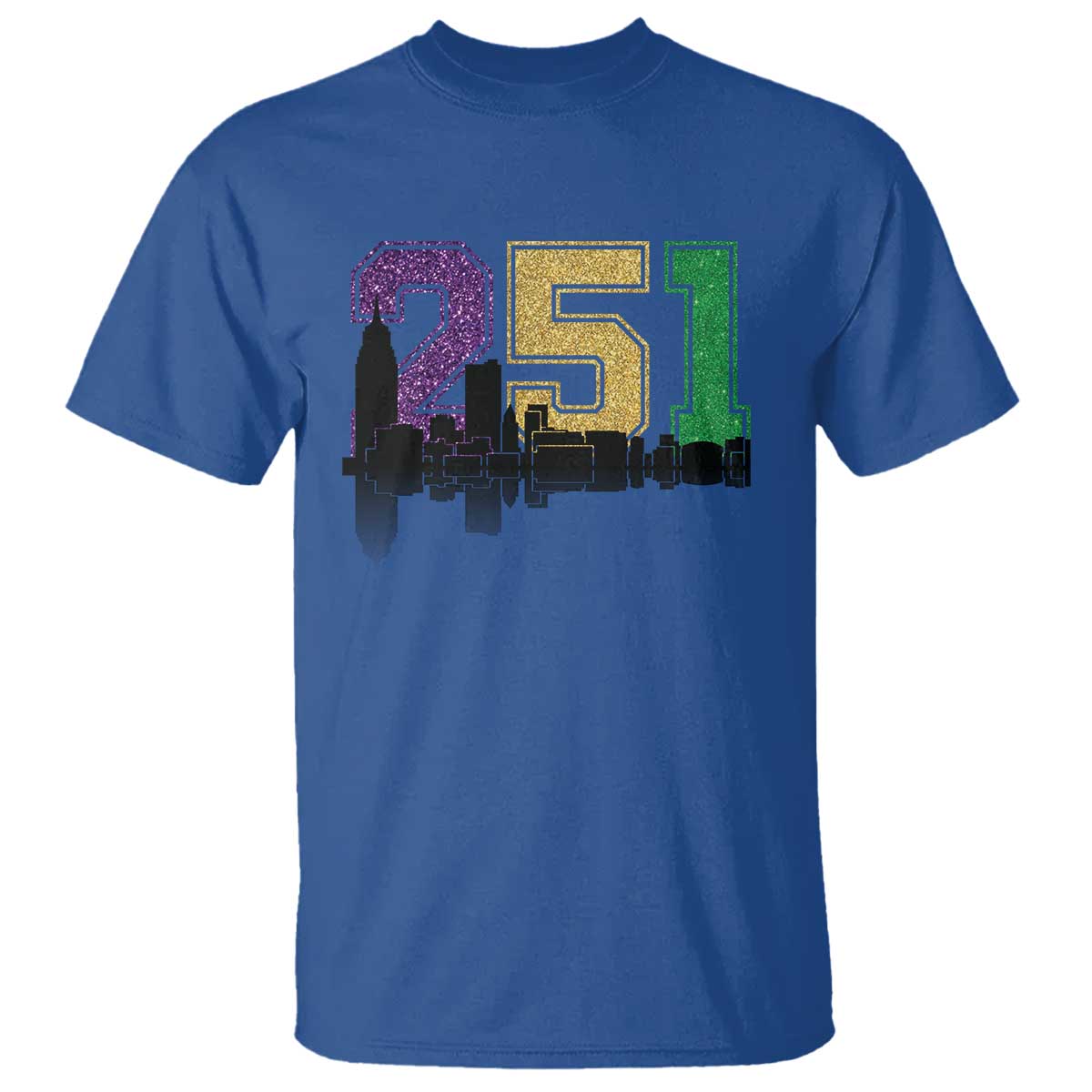 funny-mardi-gras-mobile-alabama-t-shirt-251-skyline-area-code-glitter-print