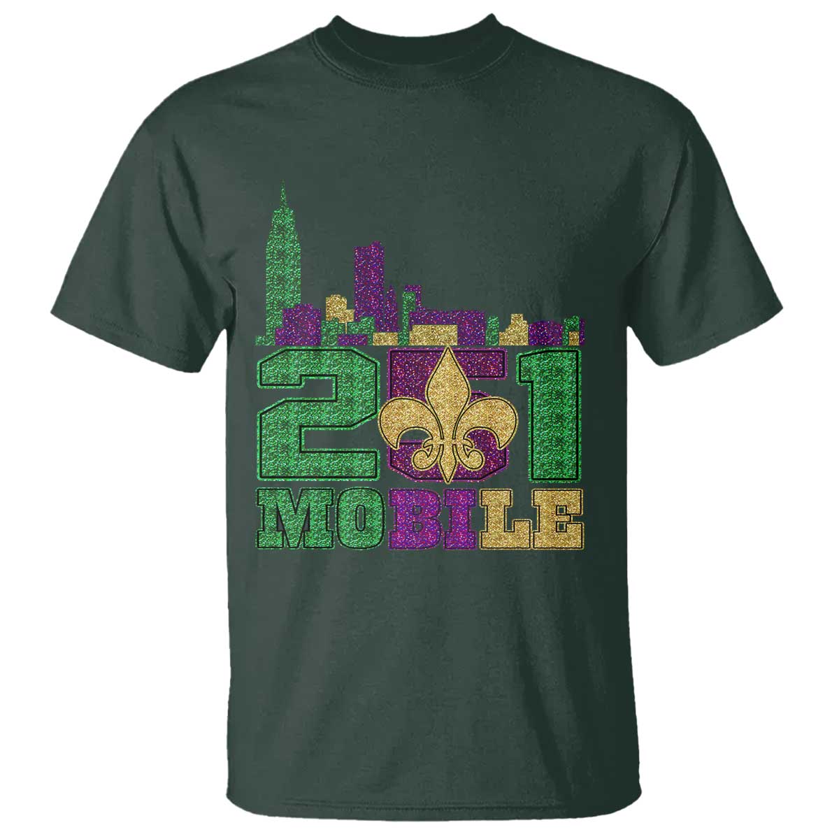 funny-mardi-gras-mobile-alabama-251-t-shirt-skyline-area-code-glitter-print