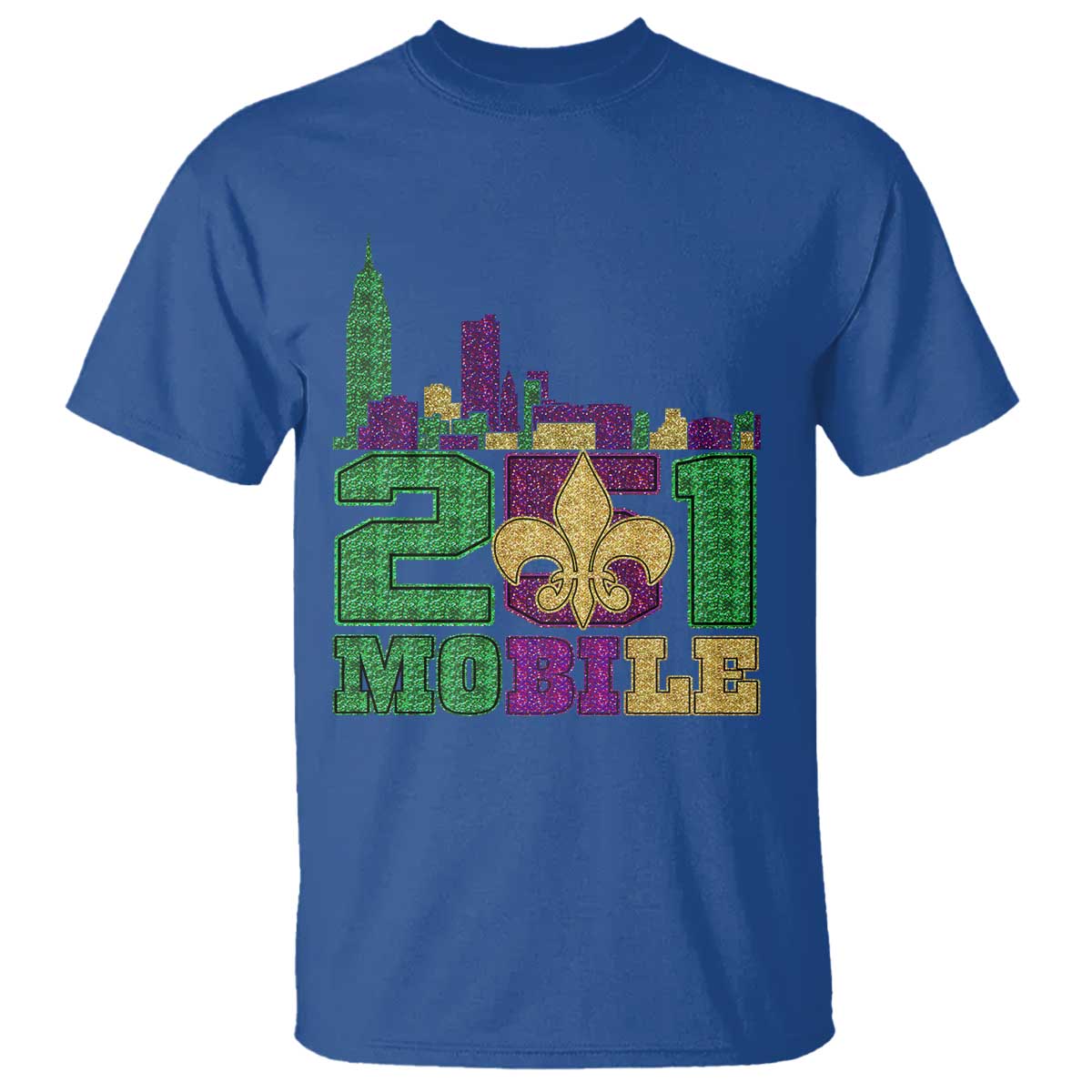 funny-mardi-gras-mobile-alabama-251-t-shirt-skyline-area-code-glitter-print