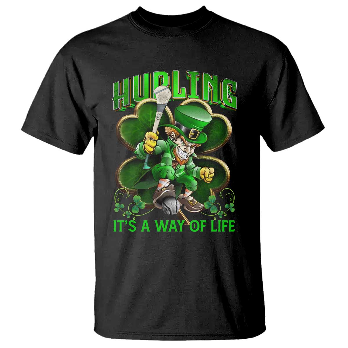 funny-hurling-its-a-way-of-life-t-shirt-leprechaun-shamrock-irish-sport