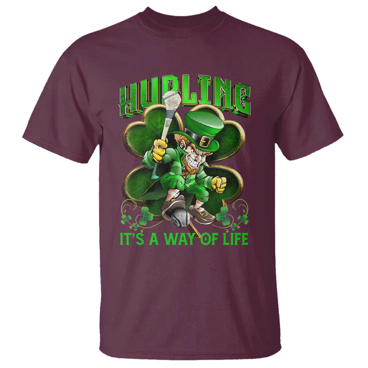 funny-hurling-its-a-way-of-life-t-shirt-leprechaun-shamrock-irish-sport