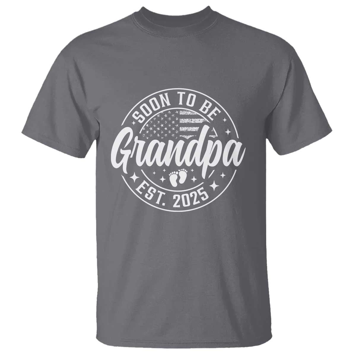 funny-promoted-to-grandpa-2025-t-shirt-newborn-vintage-american-flag-baby-footprint