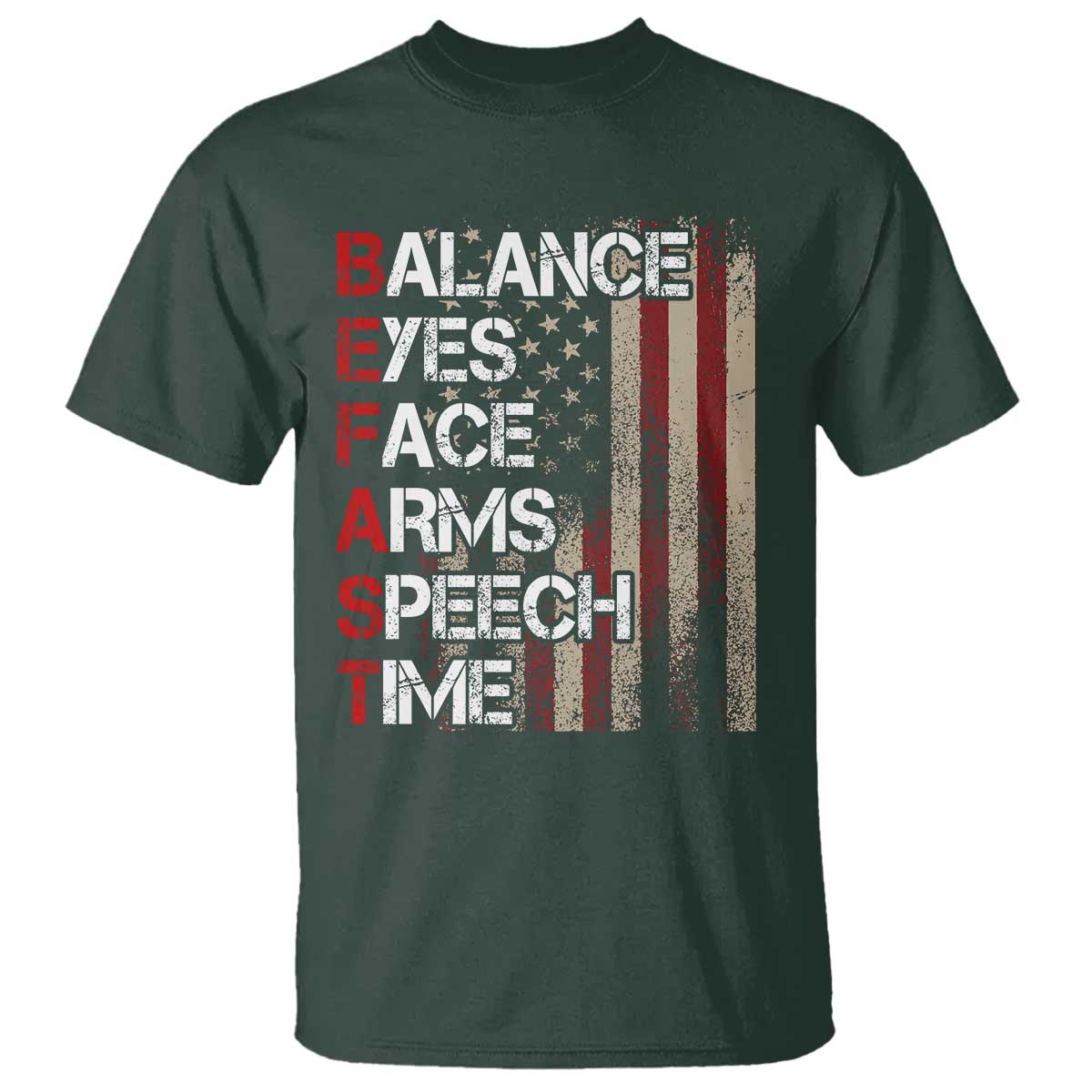 Stroke Support T Shirt BEFAST Stroke Symptoms Vintage American Flag