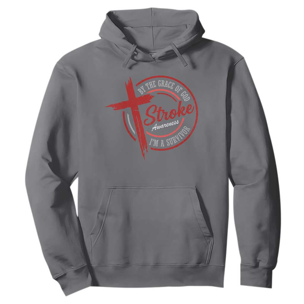 By The Grace Of God I'm A Survivor Stroke Support Hoodie