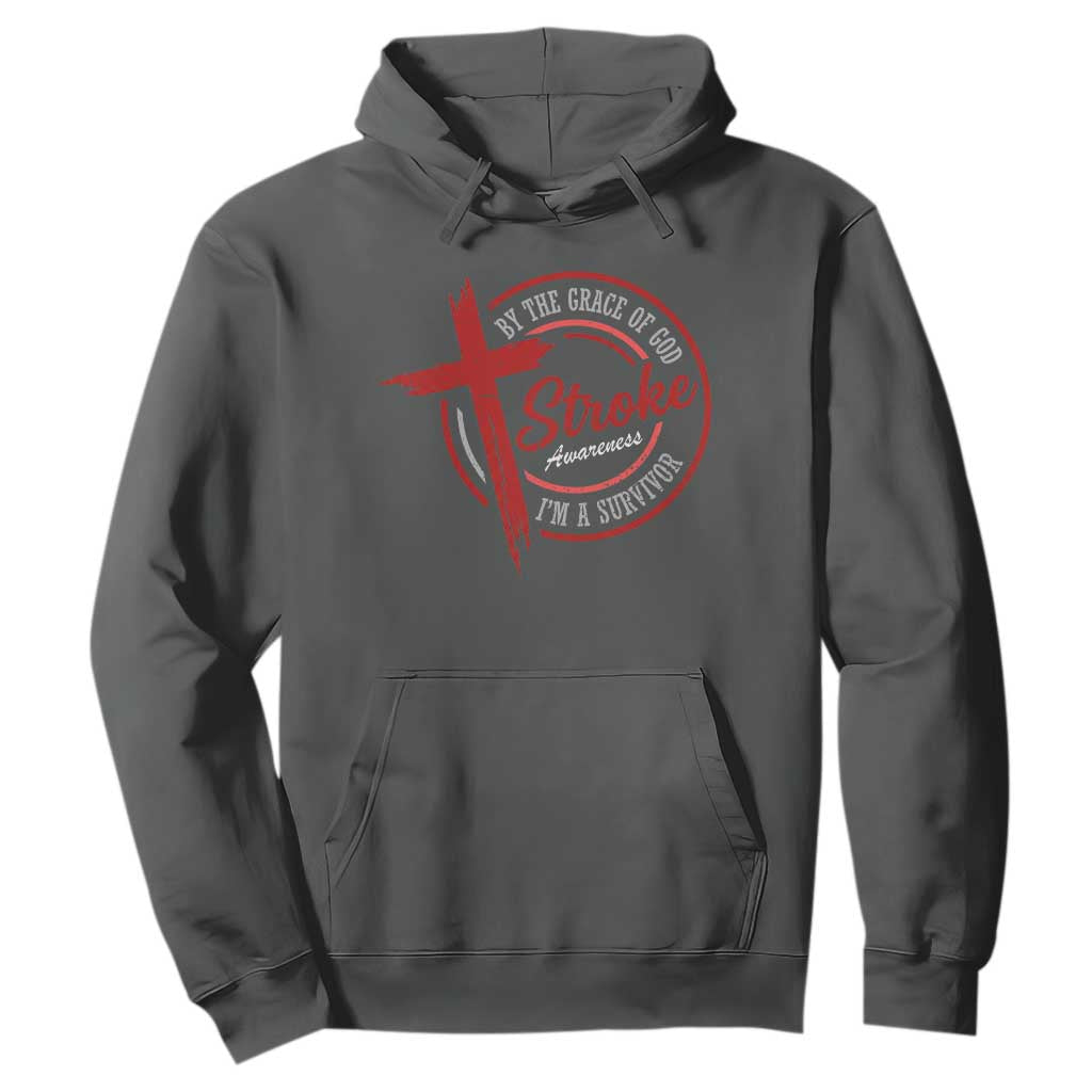 By The Grace Of God I'm A Survivor Stroke Support Hoodie